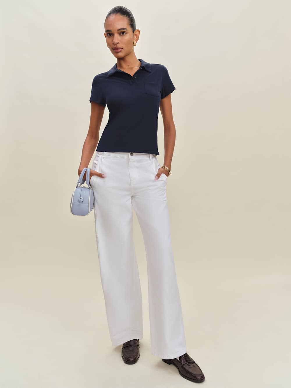 Louie T-shirt Polo - Navy
