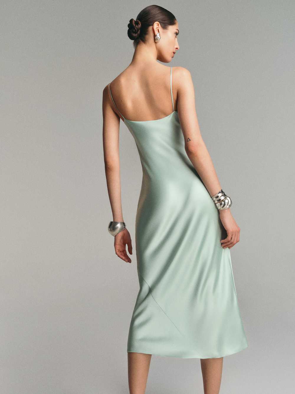 Cardi Silk Dress - Sea Glass
