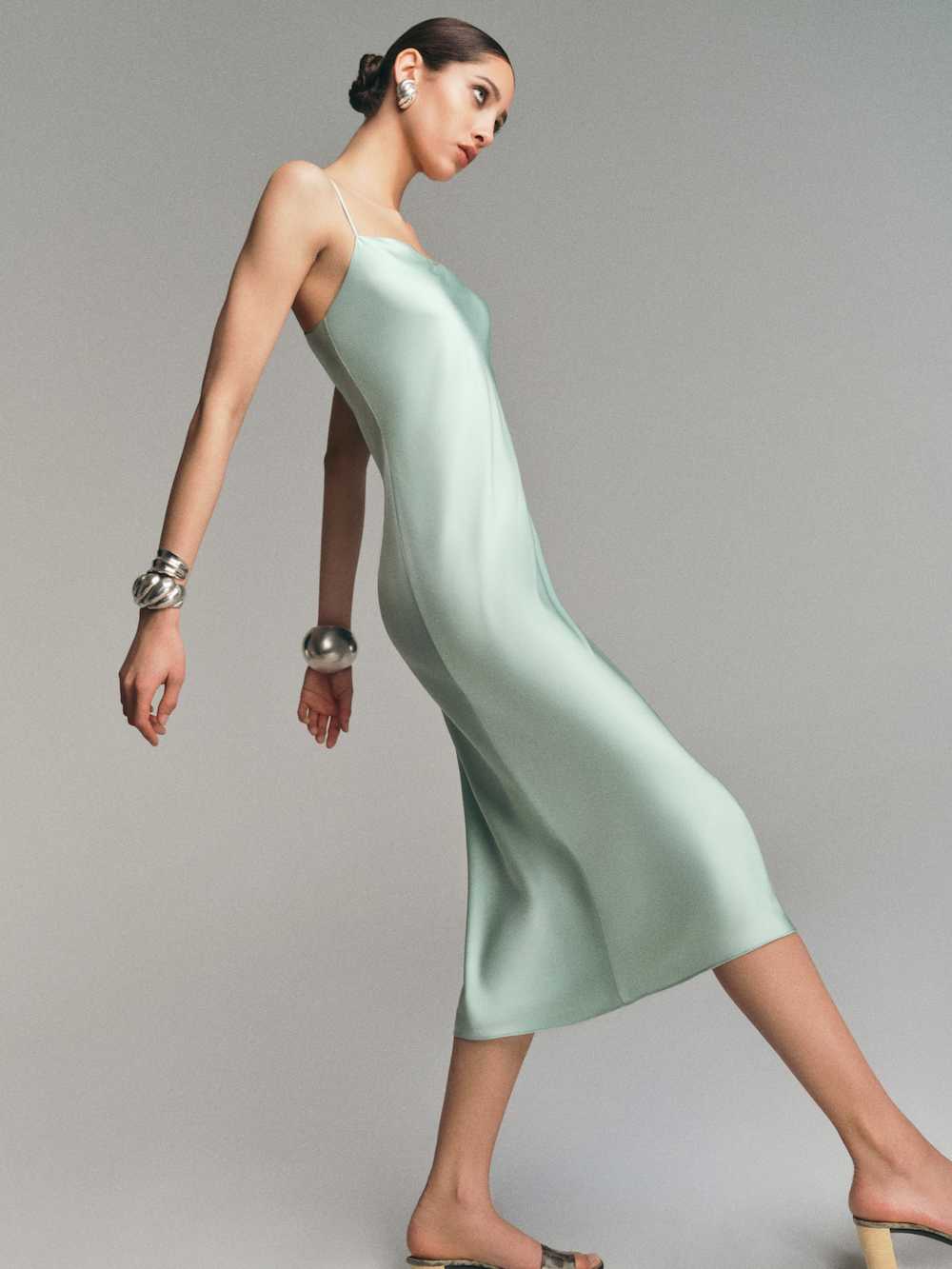 Cardi Silk Dress - Sea Glass