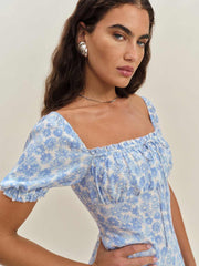 Haisley Dress - Blue Daisy