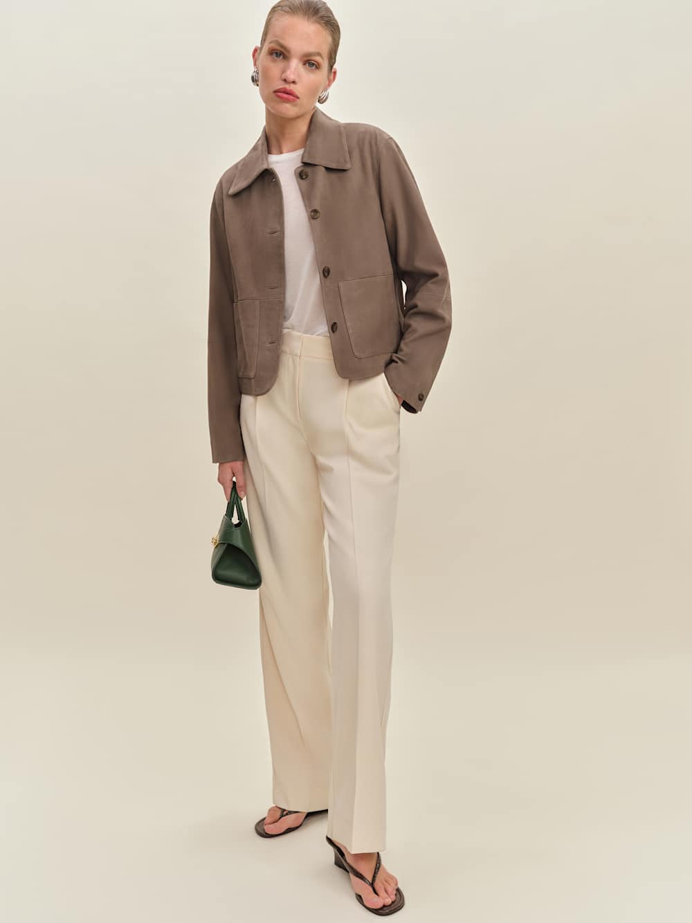Veda Nell Suede Jacket - Mushroom