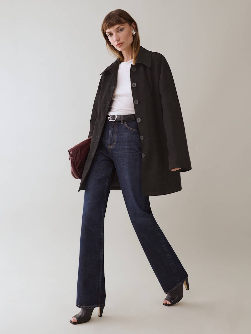 Veda Celine Jacket - Black Suede