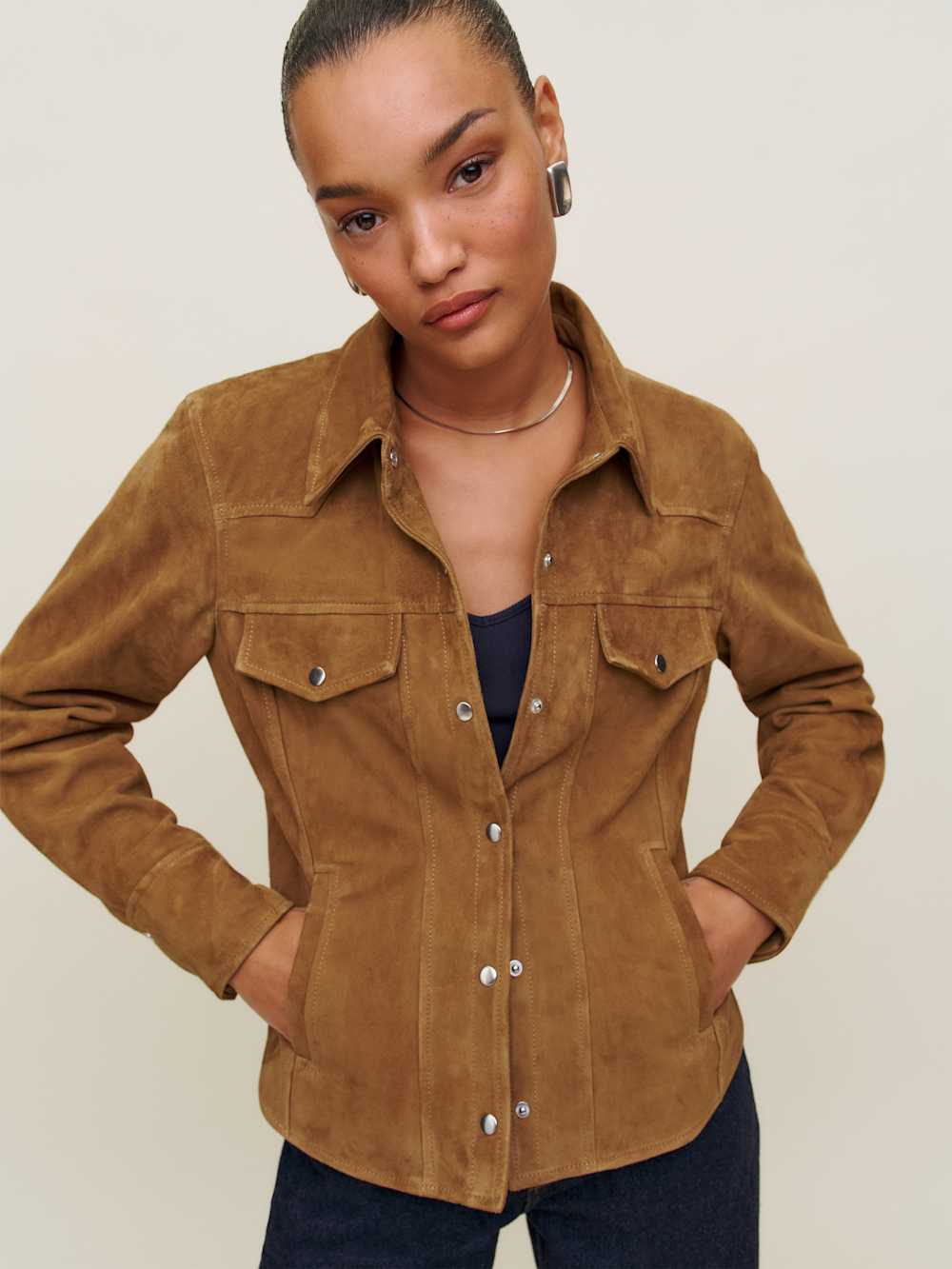 Veda Skylar Suede Shirt Jacket - Topanga Canyon