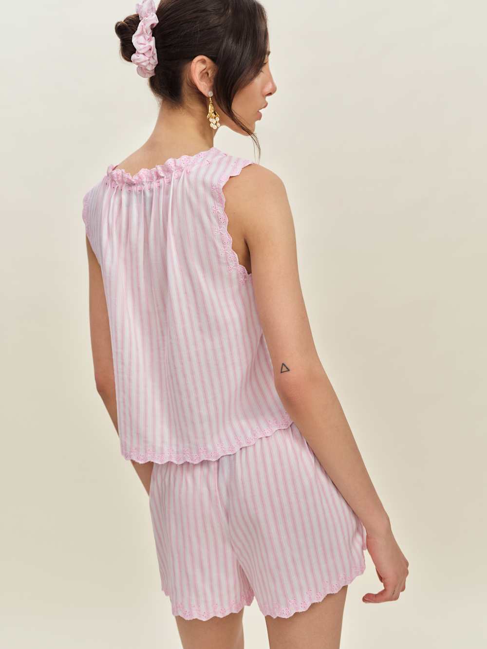 Hazel Pajama Set - Hummingbird Stripe