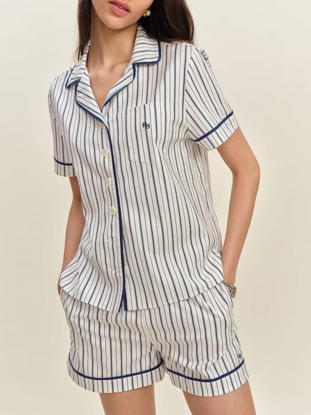 Blair Pajama Set - Summer Day Stripe