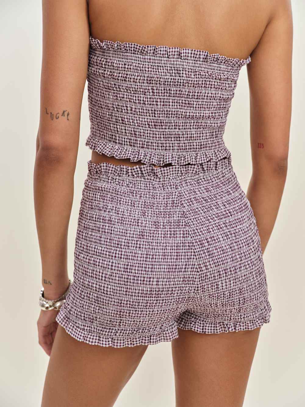 Abbie Short - Lavender Check