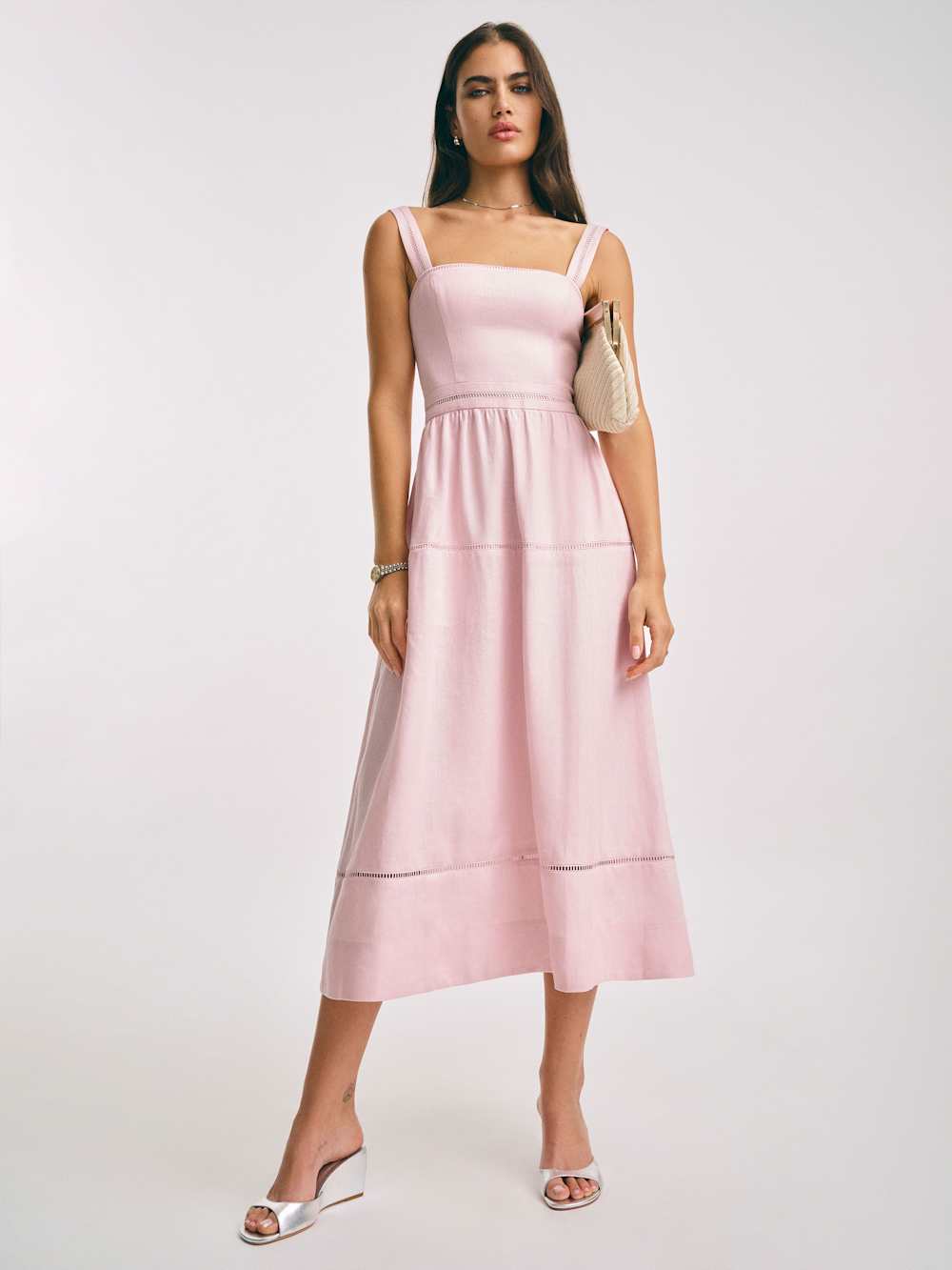 Petites Everett Linen Dress - Cherry Blossom
