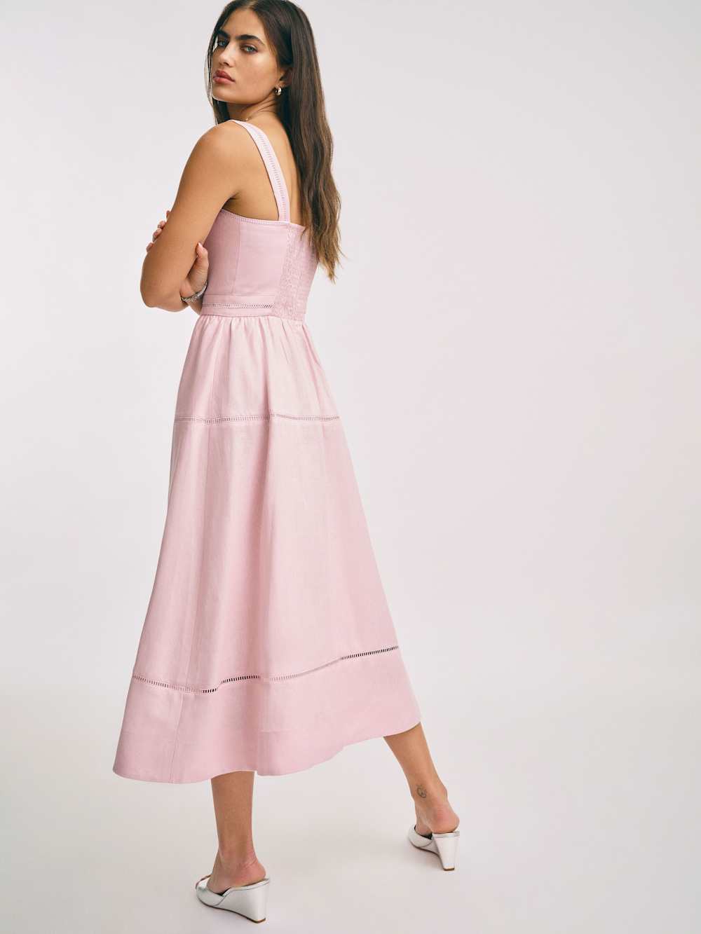 Petites Everett Linen Dress - Cherry Blossom