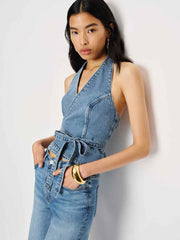Gaia Denim Halter Top - Ohrid
