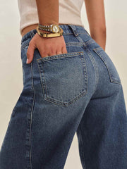 Tyler Mid Rise Barrel Jeans - Mountain