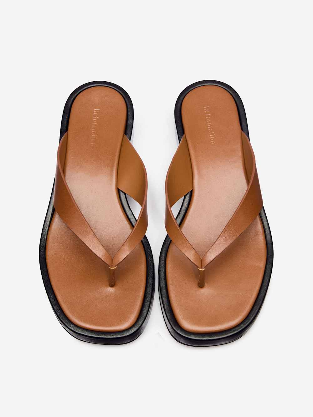 Eden Platform Thong - Pecan Black