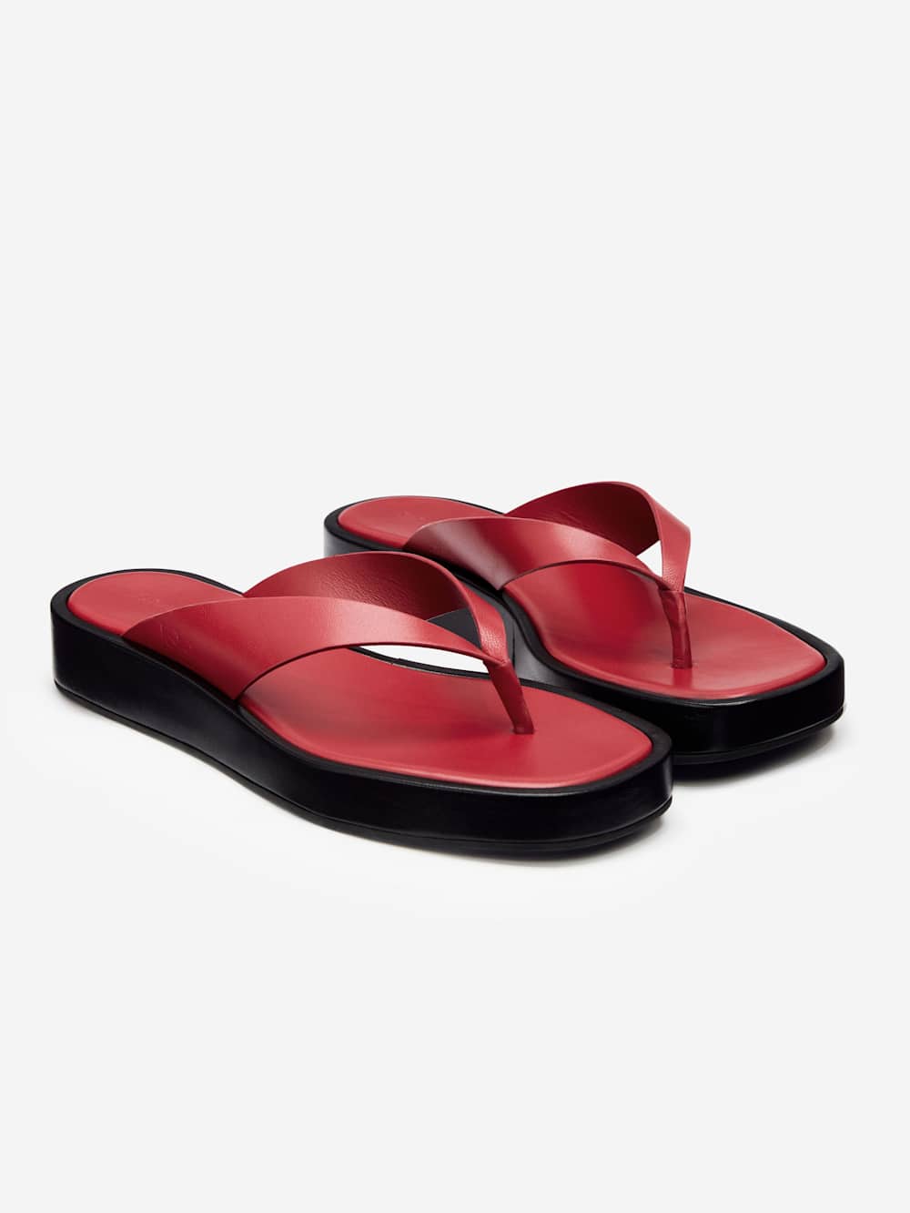 Eden Platform Thong - Scarlet Black
