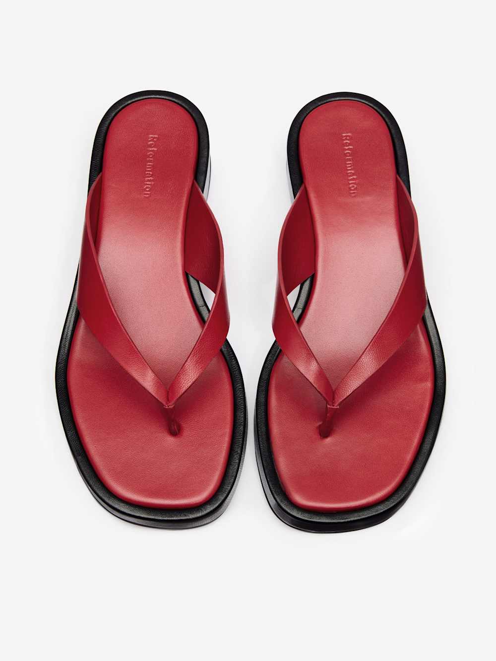 Eden Platform Thong - Scarlet Black