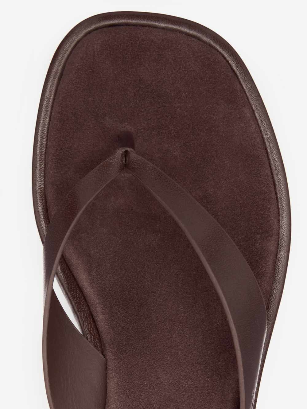 Eden Platform Thong - Espresso Leather Suede