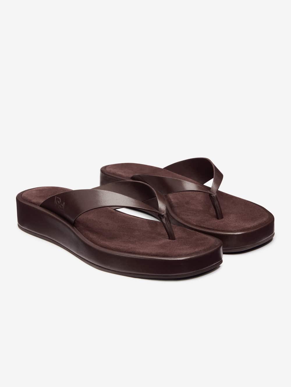 Eden Platform Thong - Espresso Leather Suede