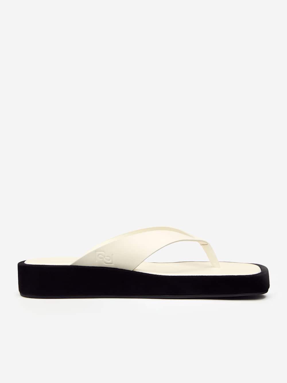 Eden Platform Thong - White Black