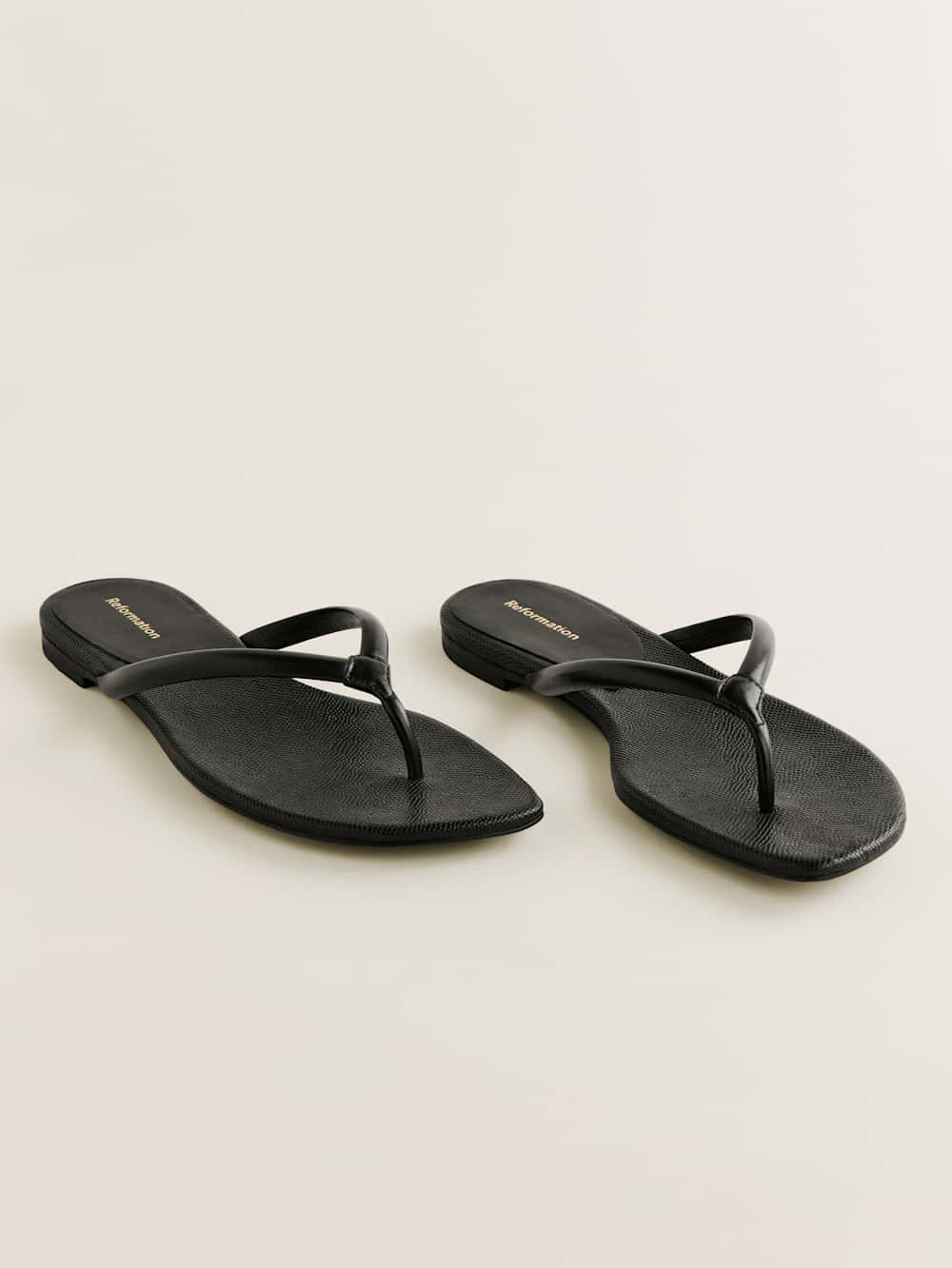 Onyx Thong Sandal - Black Snake