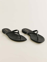 Onyx Thong Sandal - Black Snake