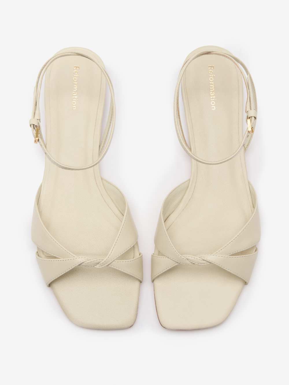 Marigold Flat Sandal - Almond Leather