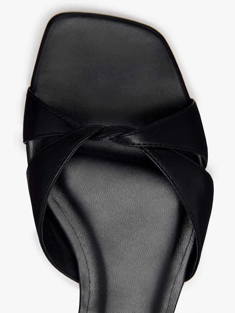 Marigold Flat Sandal - Black Leather