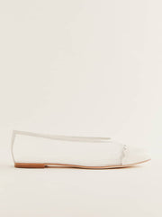 Tamara Cap Toe Flat - White Mesh