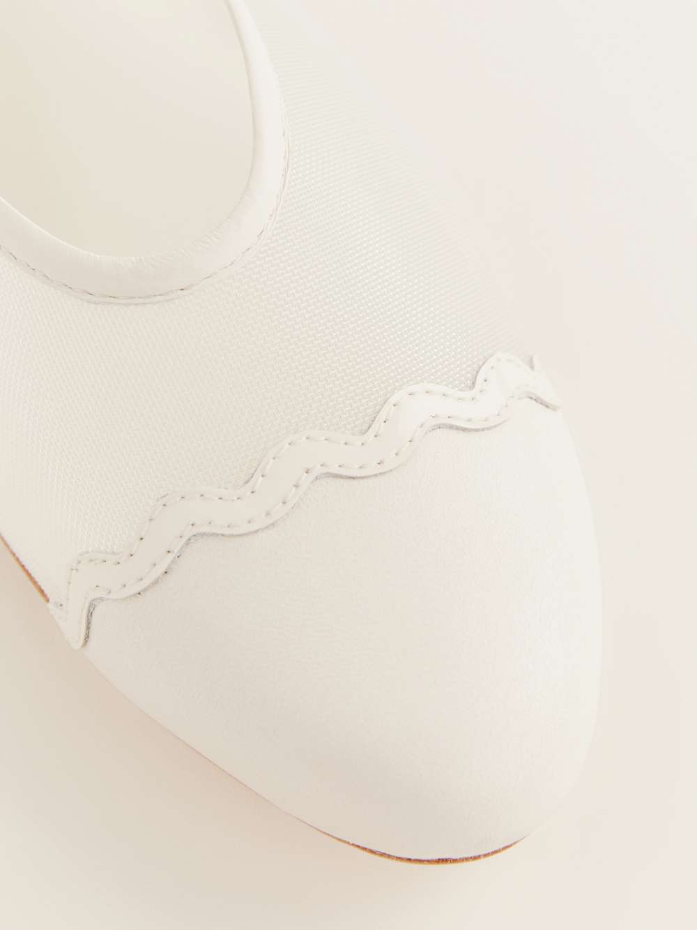 Tamara Cap Toe Flat - White Mesh