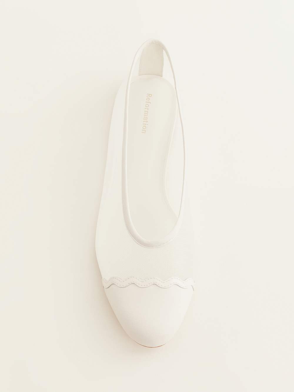 Tamara Cap Toe Flat - White Mesh