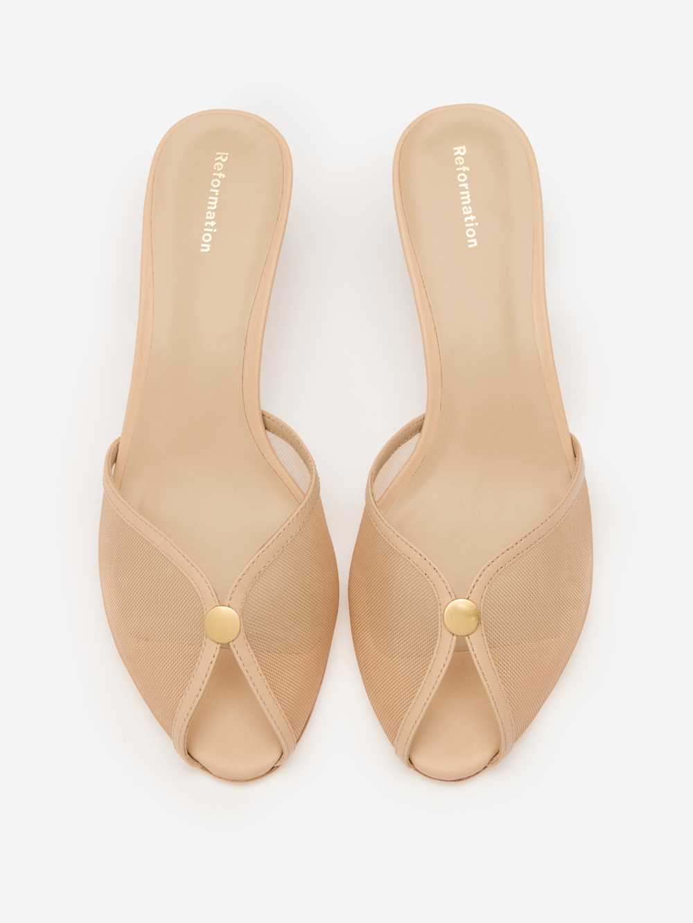 Wisdom Peep Toe Mule - Sand Mesh