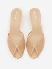 Wisdom Peep Toe Mule - Sand Mesh
