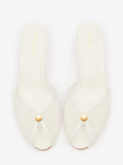 Wisdom Peep Toe Mule - White Mesh