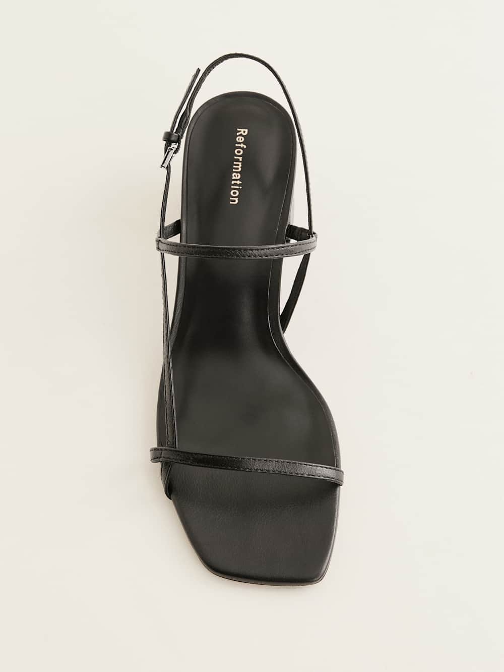 Serenity Block Heeled Sandal - Black Leather
