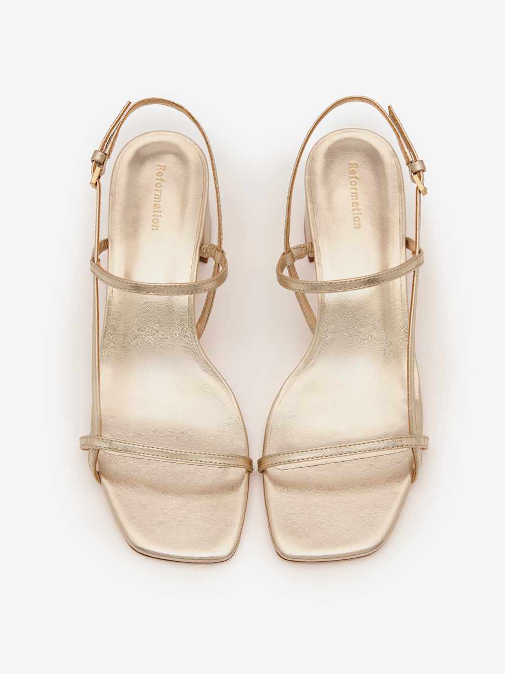 Serenity Block Heeled Sandal - Gold