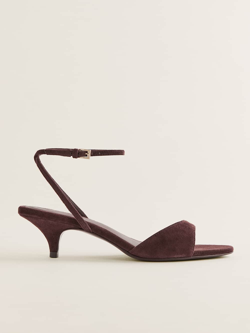 Drew Kitten Heeled Sandal - Espresso Suede