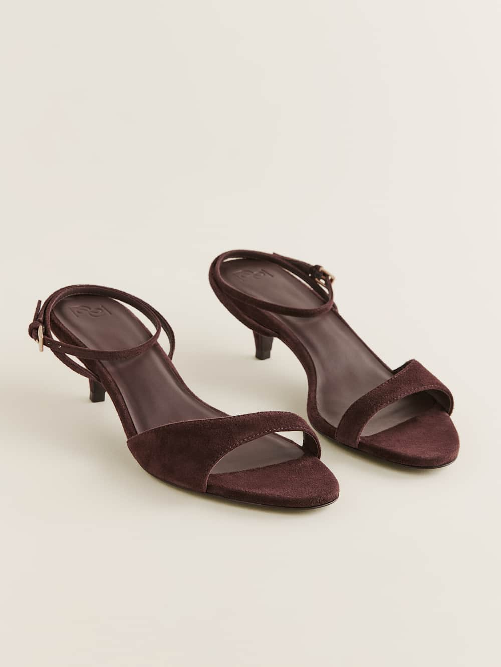 Drew Kitten Heeled Sandal - Espresso Suede