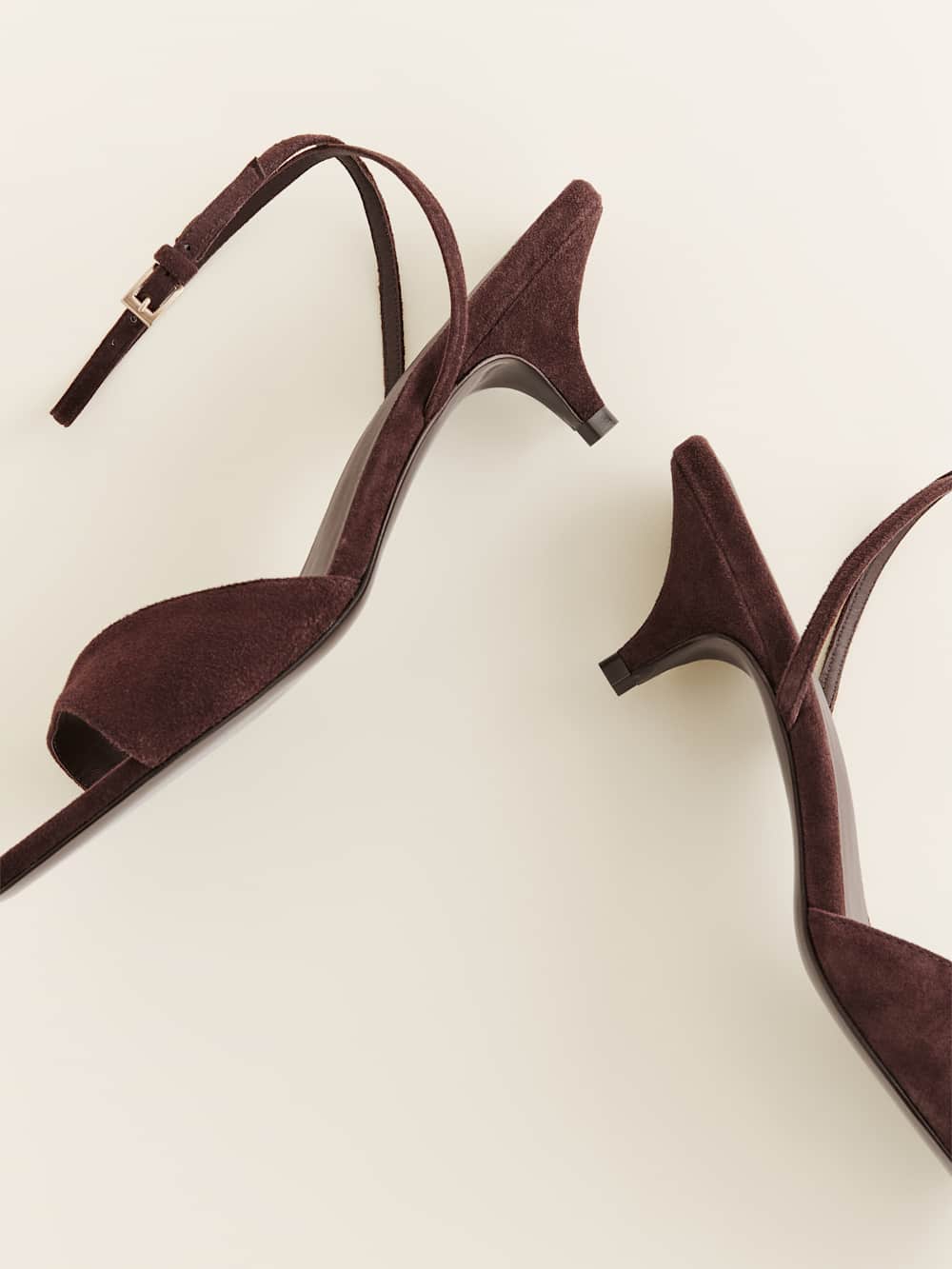 Drew Kitten Heeled Sandal - Espresso Suede