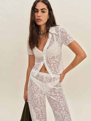 Elinda Top - White Lace