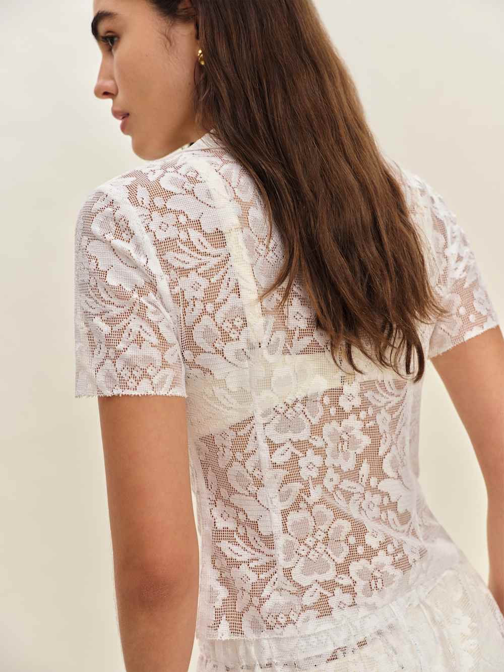 Elinda Top - White Lace