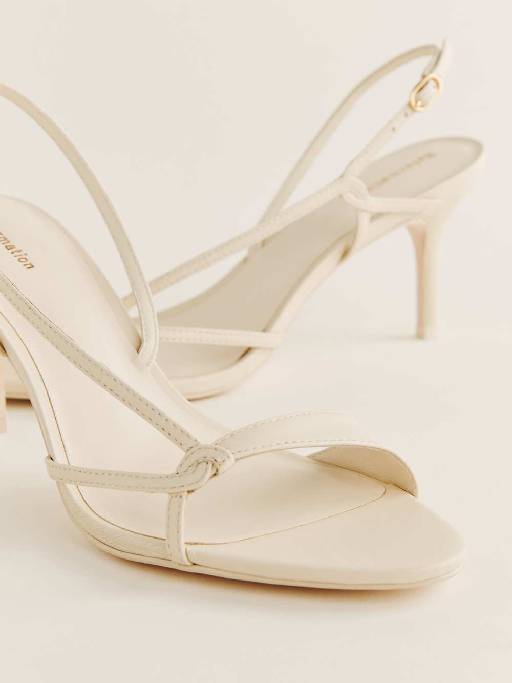 Nino Slingback Heeled Sandal - Almond Leather