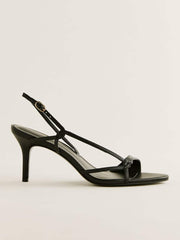 Nino Slingback Heeled Sandal - Black Leather