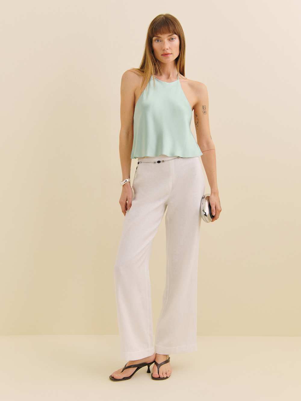 Jeany Silk Top - Sea Glass