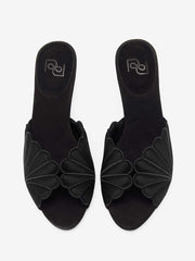 Waldena Block Heeled Mule - Black