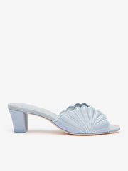 Waldena Block Heeled Mule - Mist Satin