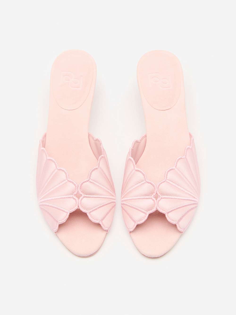 Waldena Block Heeled Mule - Rosewater Satin