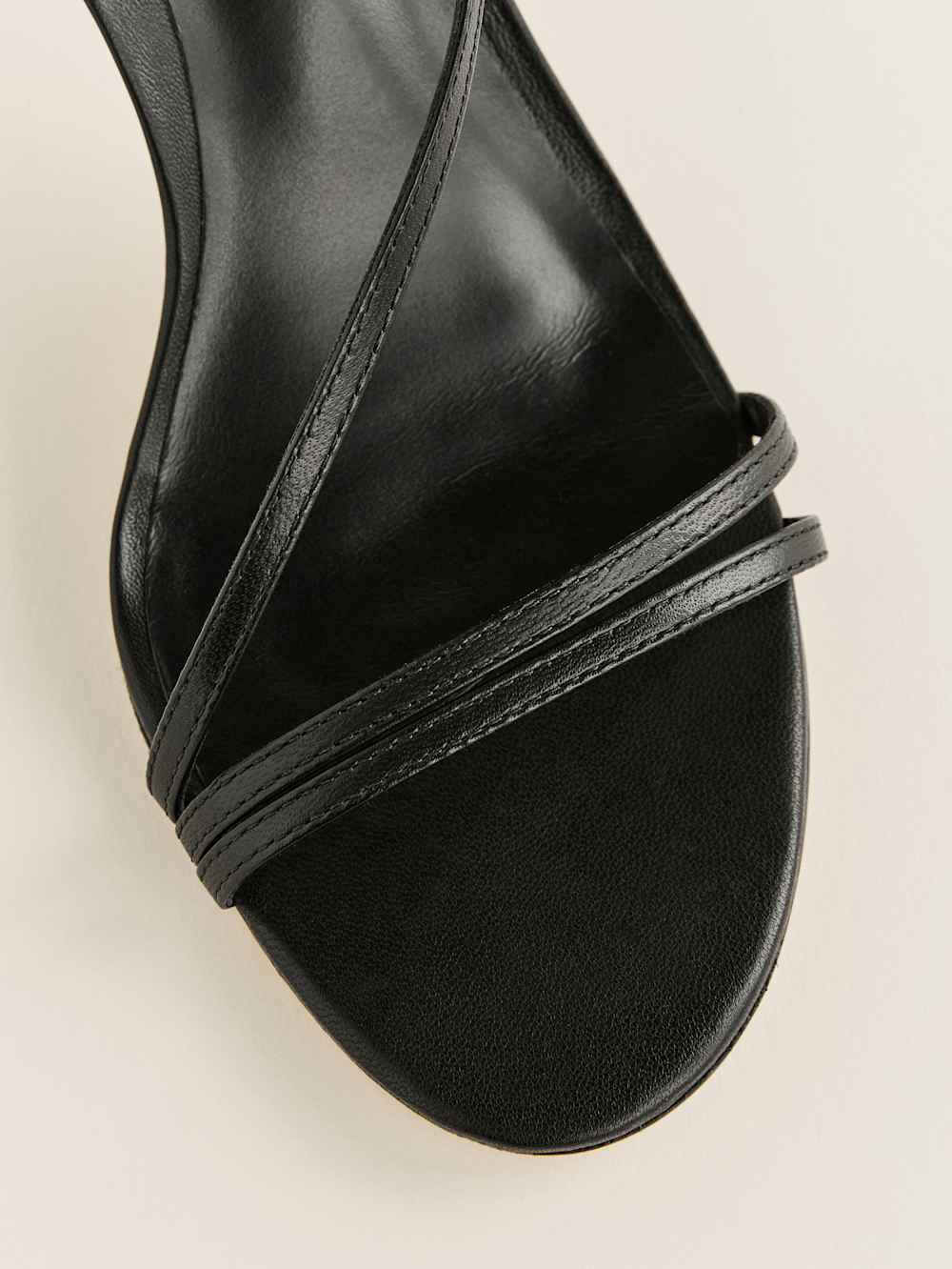 Petunia Heeled Sandal - Black Leather