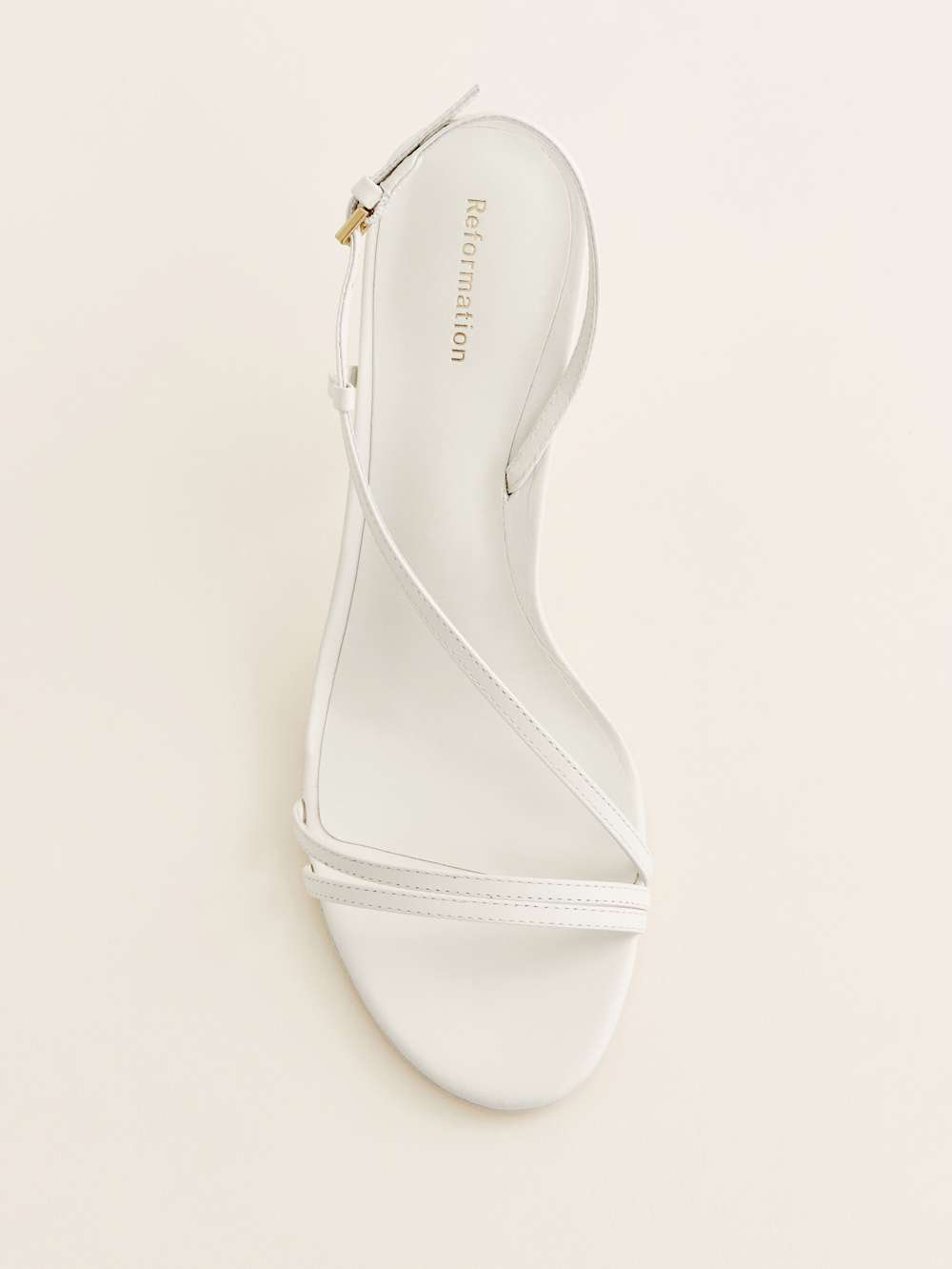 Petunia Heeled Sandal - White Leather