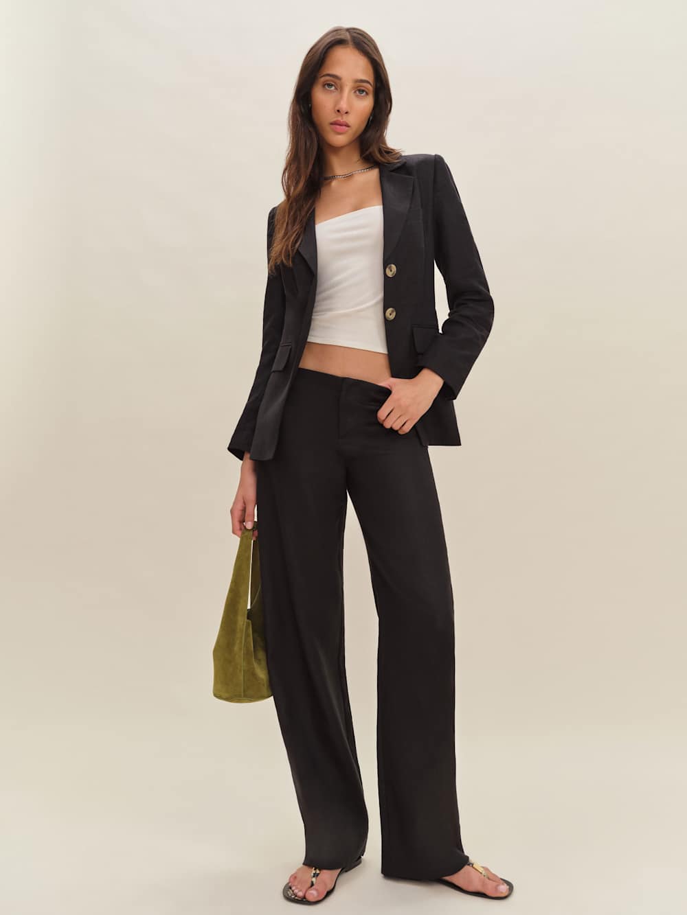 Bondi Linen Blazer - Black