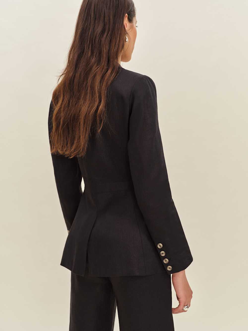 Bondi Linen Blazer - Black