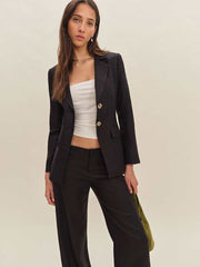 Bondi Linen Blazer - Black