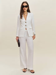 Bondi Linen Blazer - White