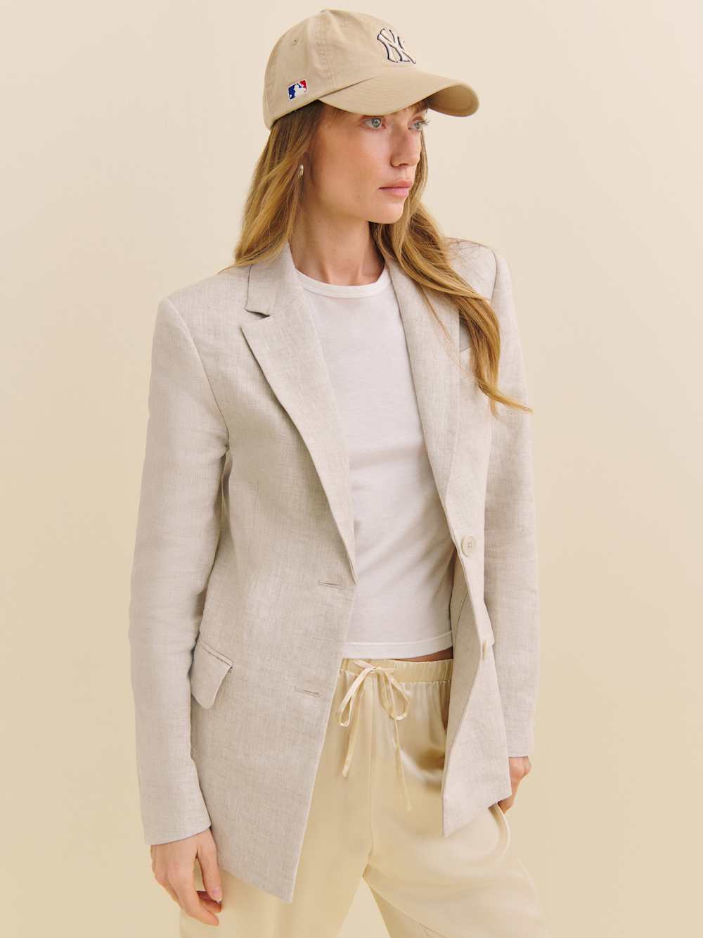 James Linen Blazer - Oatmeal